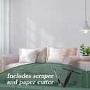 Abyssaly White Wallpaper Peel and Stick Contact Paper for Cabinets and Drawers Removable Self Adhesive Thicken Wallpaper Covering for Bedroom with Scraper, Paper Cutter 17.7" X 590.5"