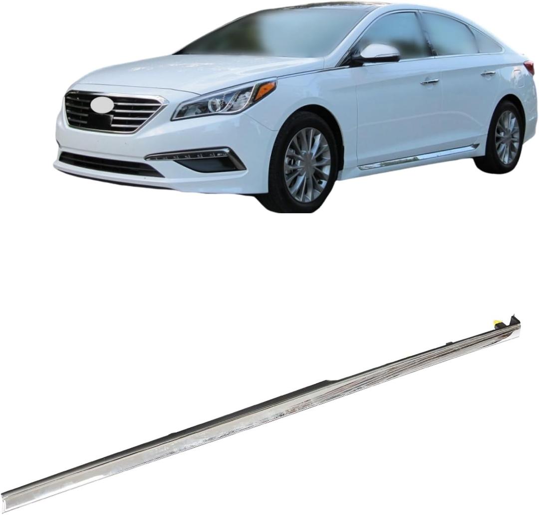 labwork Front Chrome Molding Trim Left Driver Side Replacement for Sonata 2015-2017