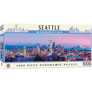 MasterPieces 1000 Piece Jigsaw Puzzle for Adults, Family, Or Youth - Seattle Panoramic - 13"x39"