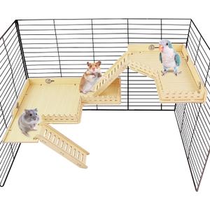 Hamster Wooden Platform,Chinchilla Cage Accessories,Hamster Ladder,Wooden Platform Jumping Board Climbing Ladder for Small Animal & Chinchilla, Guinea Pig, Hamster, Rat Cage