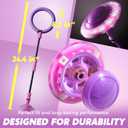 JOYIN Purple Ankle Skip Ball with Flashing Lights, Toy for Kids Indoor & Outdoor, Flashing Swing Ball Foldable Sports Toy, Birthday Gifts for Kids 3 4 5 + (Violet)
