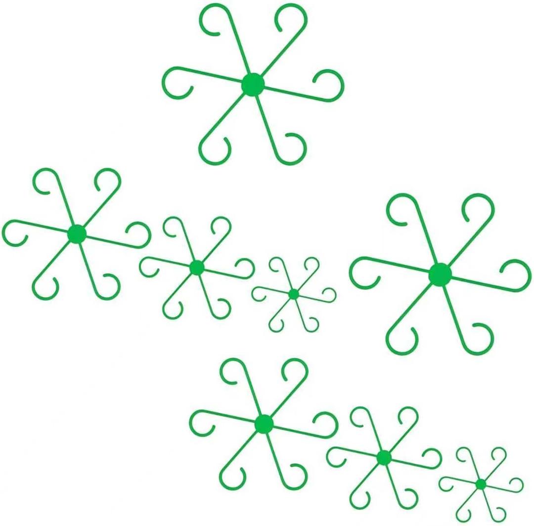 Plant Stem Support,8 Pack Stem Supports for Indoor Plants,Reusable Plastic Plant Stabilizer for Thriving Growth.