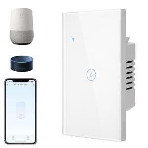BSEED Smart Water Heater Switch, Zigbee Switch Compatible with Alexa, Google Assistant, Touch Switch with APP Control and Timer Function for Bathroom, Group Share Remote Voice Control, 40A, White