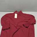 Dokotoo Women Blouses Dressy Casual V Neck 3/4 Length Sleeve Womens Tops Business Work Blouses Office Shirts (Large, Burgundy)