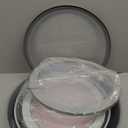 COOK WITH COLOR Mixing Bowls with Lids - 12 Piece Plastic Nesting Bowls Set includes 6 Prep Bowls and 6 Lids, Diamond Design - Microwave Safe, Pink and Grey