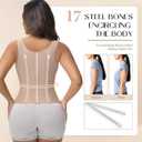 SHAPSHE Waist Trainer Corset for Women Tummy Control Sport Workout Body Shaper Vest for Women Postpartum Gym Zipper and Hooks (Beige, L)