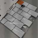 Art3d Peel and Stick Backsplash for Kitchen White Subway (10 Tiles, Thicker Design) (White With Black Grout)