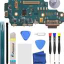 Charging Port Replacement Kit for Samsung Galaxy S22 Ultra 5G SM-S908U SM-S908U1 USB Flex Dock Connector Charging Flex Replacement with Tools