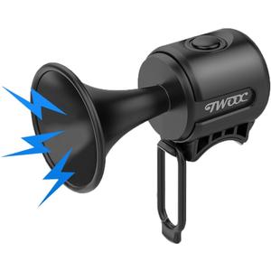 Electric Bike Horn, 120dB Electronic Bicycle Bell with 300mAh Battery Operated/IPX4 Waterproof, Loud Bike Bell for Adults/Kids (Black)