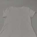 SUUKSESS Women Double Lined Fitted Basic Tee Crew Neck Short Sleeve Y2K Crop Top (Medium, Snow White)