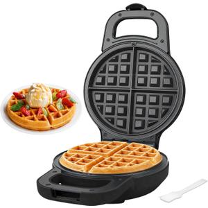 SugarWhisk Electric Mini Waffle Maker, 6-inch Belgian Waffle Maker Flip with Ceramic Non-stick Coating, waflera pequea, Rotating Flip chaffle maker, Graphite