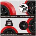 6" x 2" Heavy Duty Caster Wheels, 1/2" Bore Axle Non-Marking Polyurethane Wheel with Roller Bearing, Set of 2 Replacement Wheels with 2000 lbs Capacity (2 Pack)