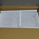 Sandwich Containers/Box for Lunch, 24 oz Freezer Safe Borosilicate Glass Food Storage Containers, 3 Cup Square Glass Containers with Lids, Small Glass Freezer Yogurt/Cereal Bowls for Meal Prep, 4 Pack