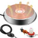 Chicken Waterer Heater,14 Inch Heated Chicken Waterer Base for Winter 5 Gallon with Anti-bite Cable for Poultry Fountains Water Bowl Plastic Metal Waterer