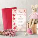 Romantic Valentines Day Card Gift for Him Her, Sweet Love Story Greeting Card for Boyfriend Girlfriend Husband Wife, Anniversary or Valentines Gift