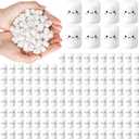 100 Pcs Fake White Marshmallow Bulk Mini Marshmallow Decorations Small Fake Candy Charms Tiny Cute Kawaii Artificial Sweet Candy Charm for DIY Crafts Making Gifts (Resin,Smile)