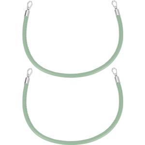 uxcell 2Pcs Leather Handbag Handles, 50cm/19.7" PU Leather Shoulder Bag Straps Leather Purse Straps for Women's Handbag Tote Bag Handles Replacement (Green, Silver)