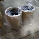 QCQHDU 21 inch Tall Planters for Outdoor & Indoor Plants, 2 Pack Sturdy Plant-Flower-Tree Pots for Front Porch Patio Deck Living Room Decor, Golden