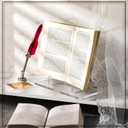 Jetec Acrylic Book Stand Clear Easel Stand for Display Acrylic Plate Postcard Picture Display Holder for Picture Book Decorative Plate Platter Photo (11 x 6 x 12 Inch)