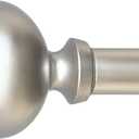 Fairbanks II 36-72 Inch Adjustable Curtain Rod Set, 1 Inch Diameter in Nickel