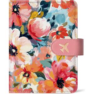 Passport Holder for Travel Essentials, RFID Blocking Leather Cover Wallet with Magnetic Closure, Aesthetic & Cute Passport Book Case for Women and Men - Garden