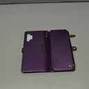 Defencase Compatible with Galaxy A13 5G Case Wallet with RFID Blocking Card Holder for Women Men, PU Leather Magnetic Snap Flip Zipper Strap Wallet Phone Case Fit for Samsung Galaxy A13 5G, Purple
