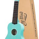 Strong Wind Soprano Ukulele 21 Inch Basswood Ukeleles for Beginners Four Strings Hawaiian Guitar Ukulele for Adults Teenagers（Light Blue）