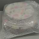 60 PCS Floral Plastic Plates - Pink Disposable Decorative Plates Include 30 Dinner Plate, 30 Dessert Plate for Wedding & Tea Party & Spring