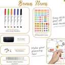 Large Dry Erase Wall Calendar - 24"x 36" Undated Monthly Calendar for Home, Office, Classroom - Reusable Laminated Task Organizer