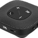 Cyber Acoustics Essential Speakerphone SP-2000 - USB and Bluetooth Speakerphone, Advanced DSP with 360 Degree Noise Cancelling Microphone with 3m Range, 66 Ft BT Wireless Range