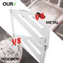 DEYIMAN Clear Acrylic Corner Shower Stool - Heavy Duty 220lbs, Non-Slip Corner Shower Stool for Small Spaces, Easy Assemble Bath Foot Rest for Shaving Legs (15.35" x 15.63" x 14.37")