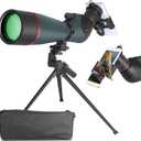 20-60x80 Spotting Scopes for Bird Watching, BAK4 Waterproof Spotting Scope for Wildlife Viewing Hiking Camping, HD Spotter Scope with Tripod Smartphone Holder and Carrying Bag