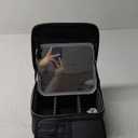 Relavel Travel Makeup Bag With LED Mirror, Cosmetic Train Case with Light up Mirror, Portable Makeup Artist Organizer Bag with Adjustable Dividers, Makeup Brush Holder Storage, Black (1-Small)