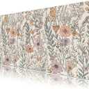 Floral Desk Mat Cute Wildflowers Large Mouse Pad Extended Plant Gaming Mousepad XL Keyboard Mouse Mat Nature Botanical Aesthetic Desk Pad 31.5"x11.8" for Work Office Decor Gifts