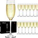 6oz Champagne Flute,Clear Champagne Glasses Set of 14,Elegant Stemmed Champagne Glasses Sparkling Wine Glasses for Birthday,Parties,Wedding
