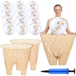 VioraWhite 18 Pcs Baby Shower Games Diaper Funny Granny Pants Yard Games Set, 16 Pcs Bear Bouncy Balls 2 Granny Pants with Air Pump for Adult Baby Shower Gender Reveal Family Party Outdoor Indoor