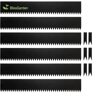 Metal Landscape Edging 6 Pack 40" L x 8" H (20 FT Total),Galvanized Metal Garden Edging, Hammer-in,Flexible,and Easy-to-Install for Lawns,Garden and Yards,Black