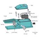 XURUI Power Maintained Foot Switch XF-402R, Single Pedal, 15A 250V, 7.2 Feet Cord with Plug,Cast Aluminum (Maintained Switch)