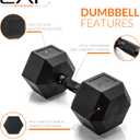 CAP Barbell Coated Hex Dumbbell Weight - Single | 45 lbs 