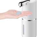 Automatic Soap Dispenser Touchless, 400ML/14fl.oz Rechargeable Liquid Dispensers with 4 Adjustable Levels, Wall Mount Hand Soaps Dispensor for Bathroom Kitchen