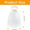 4 Pack White Frosted Glass Shade Replacements, Bell Shaped Glass Shade Covers for Ceiling Fan Light Fixture, 4.92"High, 4.72"Diameter, 1.65 "Fitter, High Transmittance Globe Lampshades