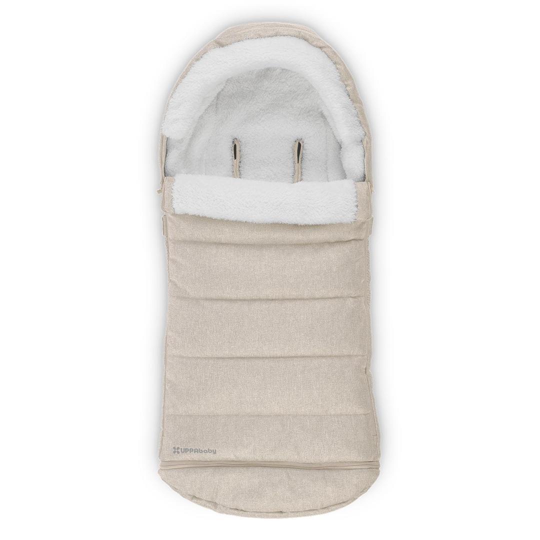 UPPAbaby CozyGanoosh Footmuff - Easily Attaches to UPPAbaby Strollers + RumbleSeat - Ultra-Plush, Weather-Proof - Winter Stroller Cover - Declan (Oat Mlange)