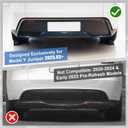 2PCS Rear Diffuser Compatible with Tesla Model Y Juniper 2025 2026, ABS Rear Bumper Lip Splitter (Matte Black)