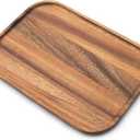 Ironwood Gourmet Small Steak Board, 7.5 x 10.5 x 0.5 inches, Acacia Wood Dinner Plate (Brown)