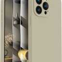 FireNova Designed for iPhone 15 Pro Max Case, Silicone Upgraded [Camera Protection] Phone Case, Soft Anti-Scratch Microfiber Lining Inside, 6.7 inch, Khaki