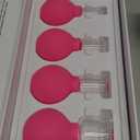 4 Size Facial Cupping Therapy Set Glass, Eye Face Vacuum Massage Anti Cellulite Cup - Silicone, for Beauty Body Cup Lymphatic Fascia Massager (Gift Box Packaging-red)