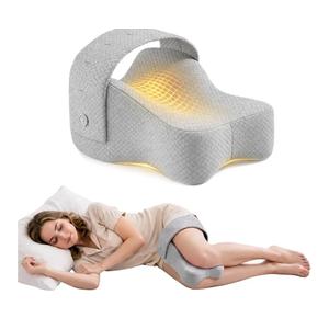 Knee Pillow for Side Sleepers, Alignment Pillow for Side Sleepers, Relief Hip & Sciatica Pain, Nourial Pillow Between Legs for Pregnant Women and Seniors (Grey)
