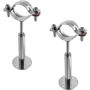 Wall Mount Pipe Supports,Ceiling Mount Pipe Strap Clamp,TTZEZE 304 Stainless Steel Adjustable Pipe Bracket Holder Pipe Straps with Screws for PVC Metal Water Pipe Tube Fitting (38-40mm/1.5-1.6'')