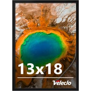 13x18 Picture Frame for Wall Display, 13x18 Black Picture Frame with Shatter Resistant Plexiglass, Stable and Sturdy 13 x 18 Poster Frame for Wall Display, Handpicked Gift Collection, 1 Pack