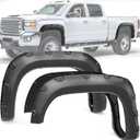 YITAMOTOR Fender Flares Kit Compatible with 2007-2013 GMC Sierra 1500 6.5' & 8' Bed (NOT for Short Bed), Smooth Black Finish Pocket Rivet Style (6.5ft & 8ft Bed)